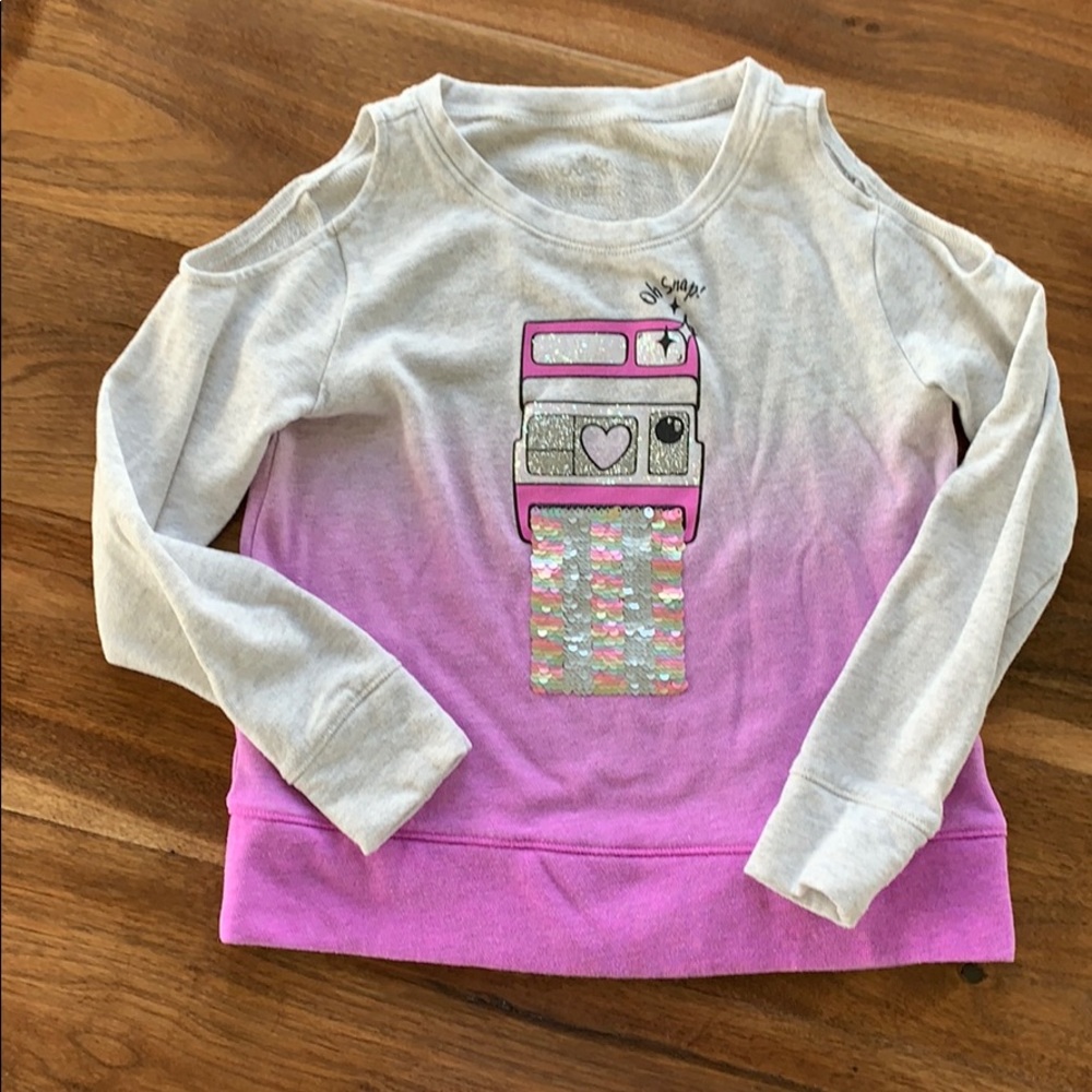 Justice girls shirt with sequence